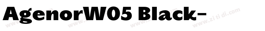 AgenorW05 Black字体转换